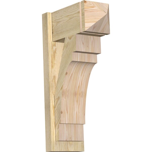 Ekena Millwork Merced Arts & Crafts Rough Sawn Outlooker, Douglas Fir, 8"W x 16"D x 28"H OUT08X16X28MRC03RDF - main